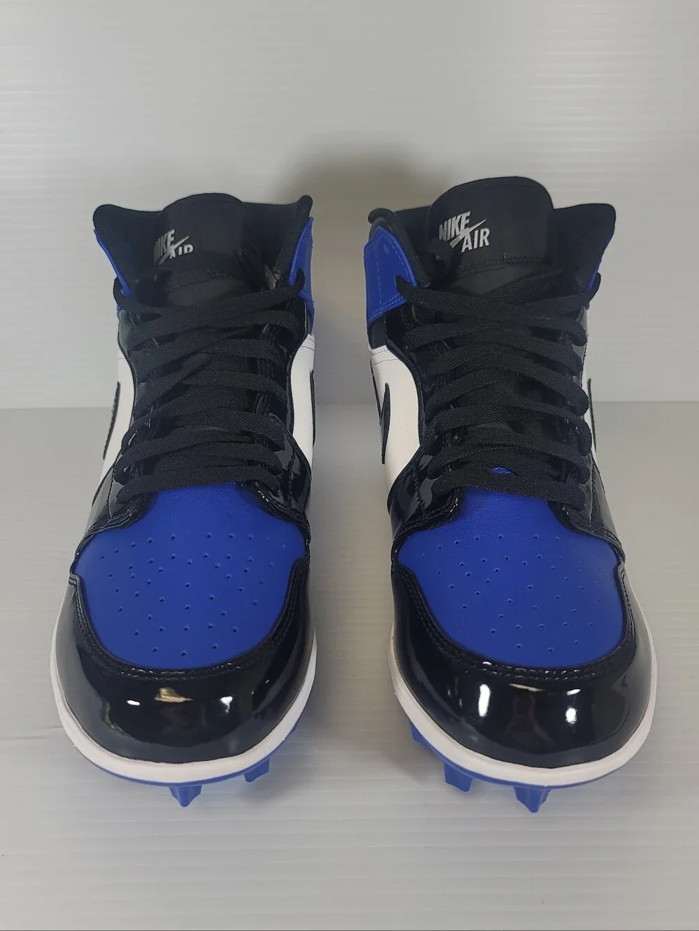 Nike Men's Size Jordan 1 Mid TD FJ6805 401 Game Royal/Black Football Cleats